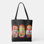 Kleurrijke Matryoshka-poppen Tote Bag (Achterkant)