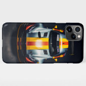 Kleurrijke matte race auto iPhone hoesje (Achterkant horizontaal)