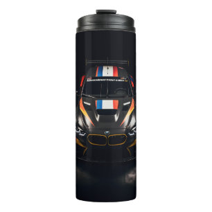 Kleurrijke matte race auto thermosbeker
