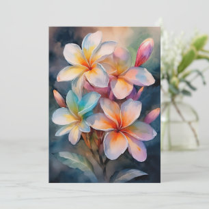 Kleurrijke Maui Plumeria Feestdagenkaart