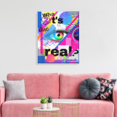 Kleurrijke Maximalist Art Stretched Canvas Print (Insitu (Woonkamer))