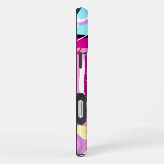 Kleurrijke Maximalist Expressive Abstract iPhone Hoesje (Rechterkant)