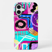 Kleurrijke Maximalist Expressive Abstract iPhone Hoesje (Achterkant)