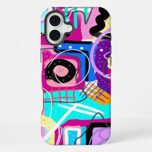 Kleurrijke Maximalist Expressive Abstract iPhone 16 Plus Hoesje