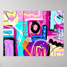 Kleurrijke Maximalist Expressive Abstract