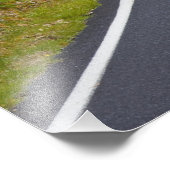 Kleurrijke mazelbomen in de herfstlijn schilderach foto afdruk (Hoek)