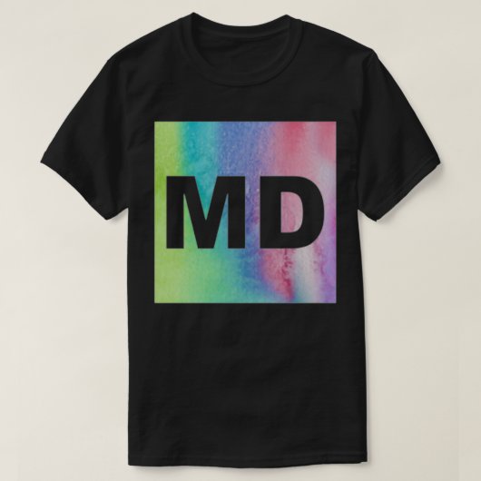 Kleurrijke MD-afdrukken T-shirt (Design voorkant)