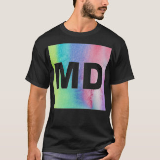 Kleurrijke MD-afdrukken T-shirt