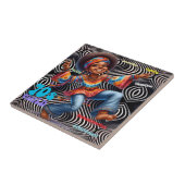 Kleurrijke-Me Hippie Chic 70s Kind Keramische Tege Tegeltje (Zijkant)