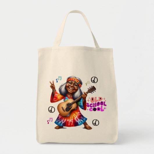Kleurrijke-Me Hippie Chic Cool Canvas tas (Voorkant)