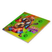 Kleurrijke-Me Hippie Chic Cool Keramische Tegel Tegeltje (Zijkant)