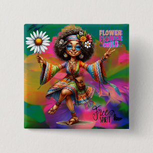 Kleurrijke-Me Hippie Chic Flower Button