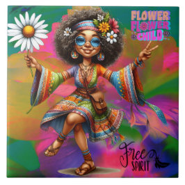 Kleurrijke-Me Hippie Chic Flower Keramische Tegel Tegeltje