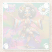 Kleurrijke-Me Hippie Chic Flower Onderzetter (Achterkant)