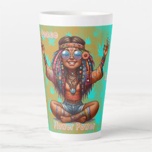 Kleurrijke Me Hippie Chic Flower Power Latte Mok