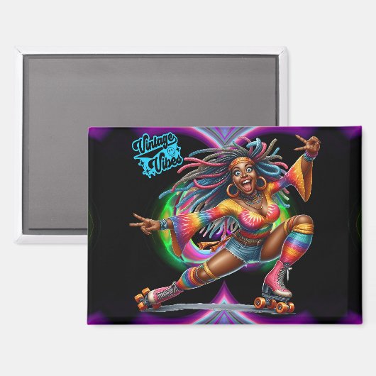 Kleurrijke-Me Hippie Chic Magnet (Voorkant / Achterkant)