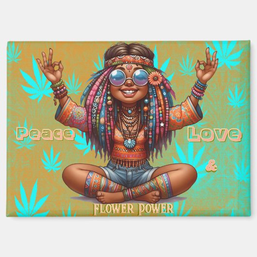 Kleurrijke-Me Hippie Chic Mary Jane Magnet (Voorkant)