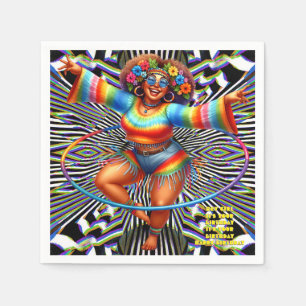 Kleurrijke-Me Hippie Chic Verjaardag Papier Servet