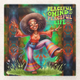 Kleurrijke-Me Hippie Chic Vreedzaam Onderzetter