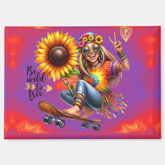 Kleurrijke-me Hippie Chic Wild Magnet (Voorkant)