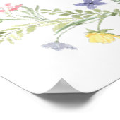 Kleurrijke Meadow Flower Wedding Seating Chart Poster (Hoek)