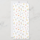 Kleurrijke Meadow Flower Wildflower Wedding Menu (Achterkant)