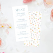 Kleurrijke Meadow Flower Wildflower Wedding Menu