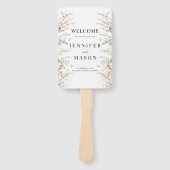 Kleurrijke Meadow Flowers Spring Wedding Program Handwaaier (Voorkant)