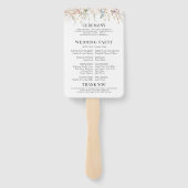 Kleurrijke Meadow Flowers Spring Wedding Program Handwaaier (Achterkant)