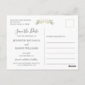 Kleurrijke Meadow Wild Flower Wreath Save the Date Briefkaart (Achterkant)
