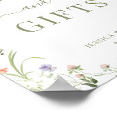Kleurrijke Meadow Wilde Bloemen Trouwkaarten & Ges Poster (Hoek)