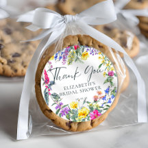 Kleurrijke Meadow Wildflowers Bloemenkalligrafie