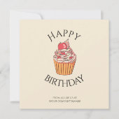 Kleurrijke medewerker collega baas verjaardagskaar kaart (Voorkant)