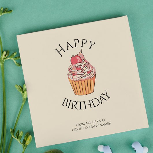 Kleurrijke medewerker collega baas verjaardagskaar kaart