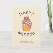 Kleurrijke medewerker collega baas verjaardagskaar kaart (Voorkant)