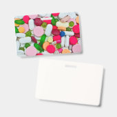 Kleurrijke medicijnpillen badge (Front & Back)