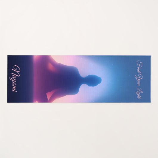 Kleurrijke mediterende aura Namaste Yogamat (Voorkant (horizontaal))