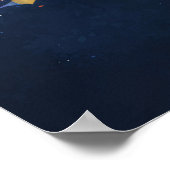 Kleurrijke Mediterende Boeddha Universum Wandkunst Poster (Hoek)