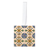 Kleurrijke mediterrane  bloemenkerst decoratie (Voorkant)