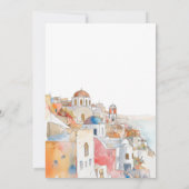 Kleurrijke mediterrane landschap bruiloft save the date (Achterkant)