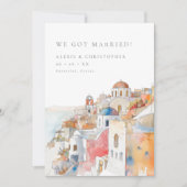 Kleurrijke mediterrane landschap foto Elopement Aankondiging (Voorkant)