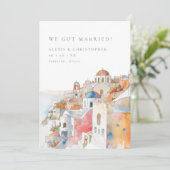 Kleurrijke mediterrane landschap foto Elopement Aankondiging (Staand voorkant)