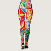 Kleurrijke mediterrane Tegel DolcPatchwork Legging (Achterkant)