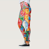 Kleurrijke mediterrane Tegel DolcPatchwork Legging (Links)