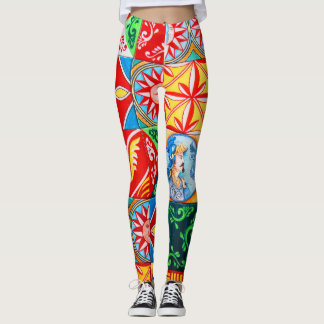 Kleurrijke mediterrane Tegel DolcPatchwork Legging