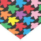 Kleurrijke Meeples voor Tafeltop Boardgamers Tafelkleed (Gekanteld)