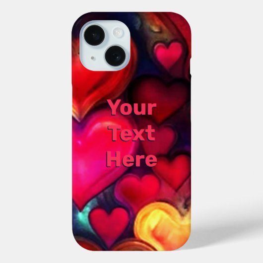 Kleurrijke Meerdere Hartjes Valentijn Case-Mate iPhone Case (Achterkant)
