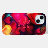 Kleurrijke Meerdere Hartjes Valentijn Case-Mate iPhone Case (Achterkant (horizontaal))