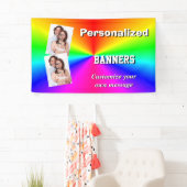 Kleurrijke, meerkleurige heldere regenboog spandoek (Insitu)