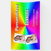 Kleurrijke, meerkleurige heldere regenboog spandoek (Verticaal)